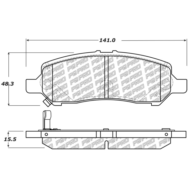 Centric Posi Quiet Pro™ Ceramic Rear Disc Brake Pads 500.16470