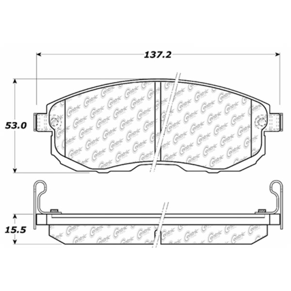 Centric Posi Quiet™ Ceramic Front Disc Brake Pads 105.08151