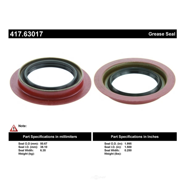 Centric Premium™ Axle Shaft Seal 417.63017