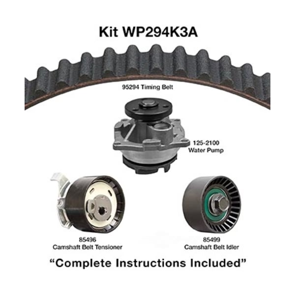 Dayco Timing Belt Kit With Water Pump WP294K3A