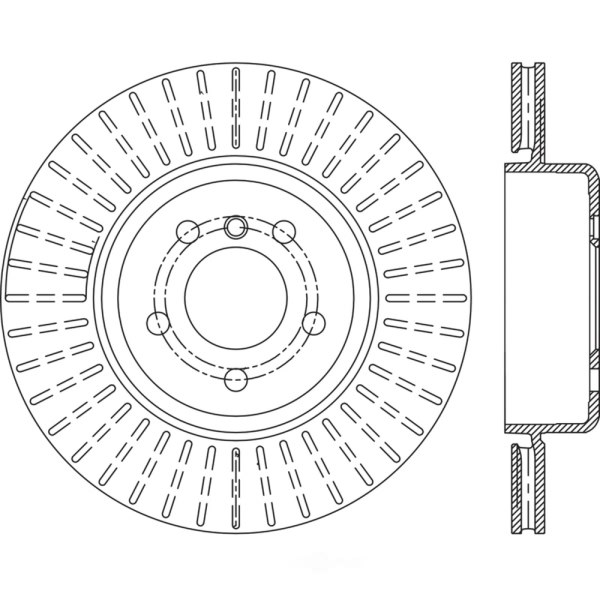 Centric GCX Plain 1-Piece Rear Brake Rotor 320.34133H