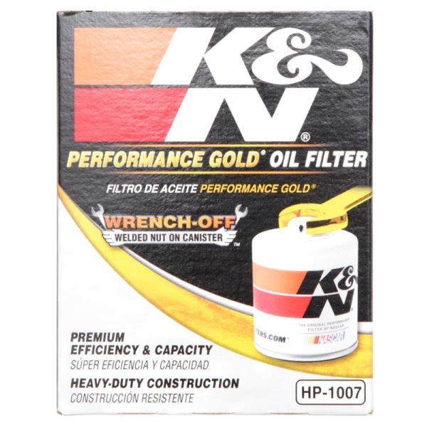 K&N Performance Gold™ Wrench-Off Oil Filter HP-1007