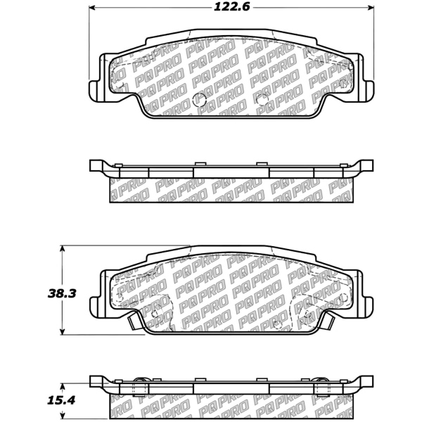 Centric Posi Quiet Pro™ Semi-Metallic Rear Disc Brake Pads 500.09220