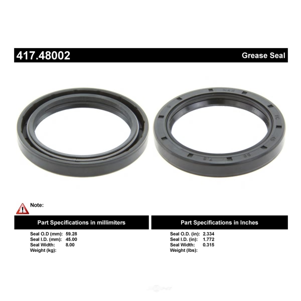 Centric Premium™ Axle Shaft Seal 417.48002