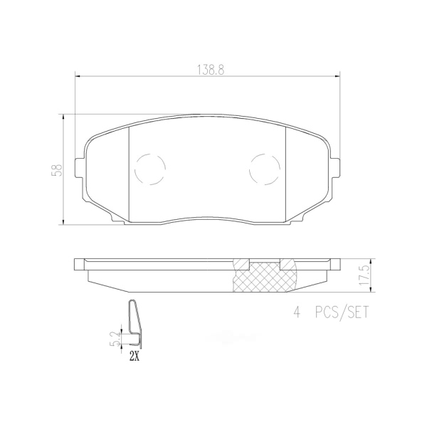 brembo Premium Ceramic Front Disc Brake Pads P49040N