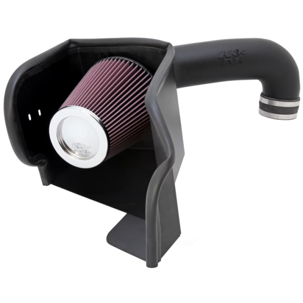 K&N 63 Series AirCharger® High-Density Polyethylene Black Cold Air Intake System with Red Filter 63-1561