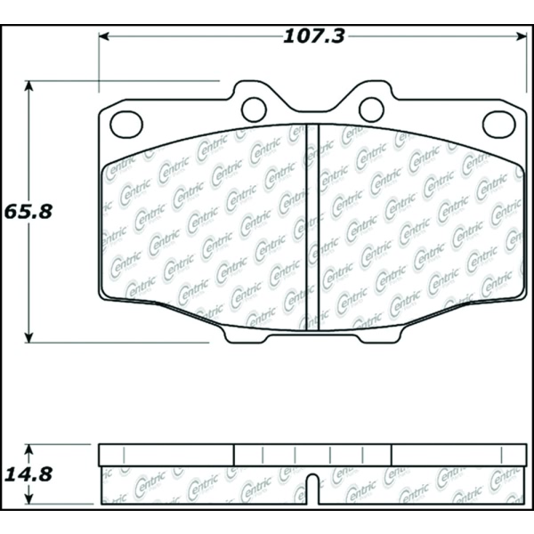 Centric Posi Quiet™ Ceramic Front Disc Brake Pads 105.01370