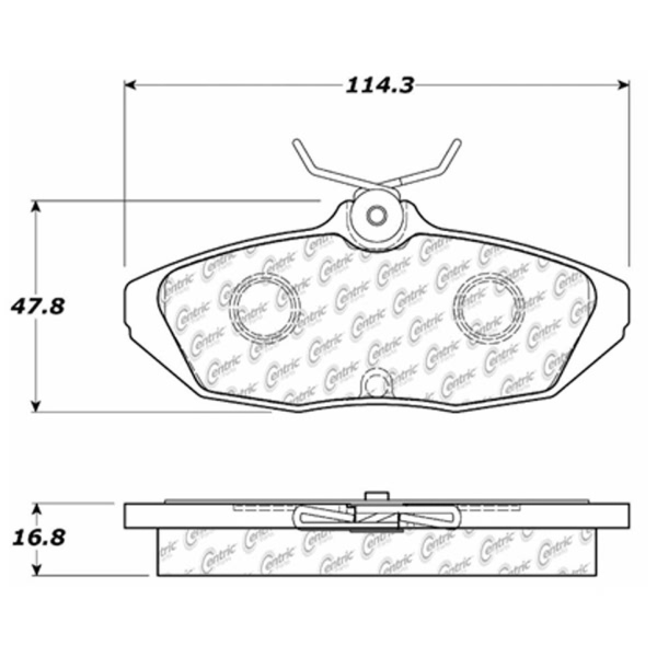 Centric Posi Quiet™ Semi-Metallic Rear Disc Brake Pads 104.05990