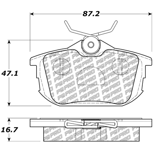 Centric Posi Quiet Pro™ Semi-Metallic Rear Disc Brake Pads 500.08380