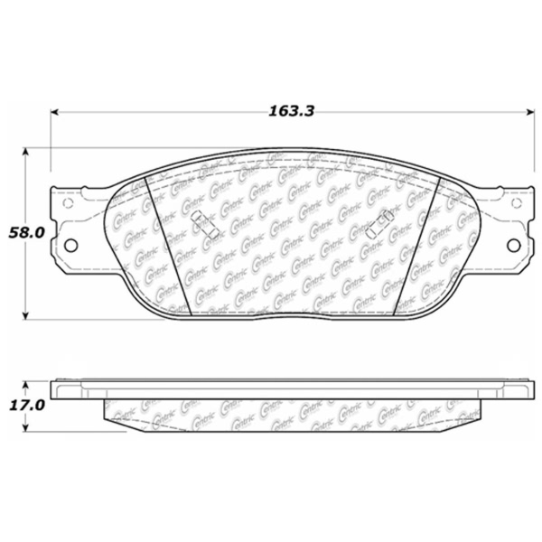 Centric Premium™ Semi-Metallic Brake Pads With Shims And Hardware 300.08050