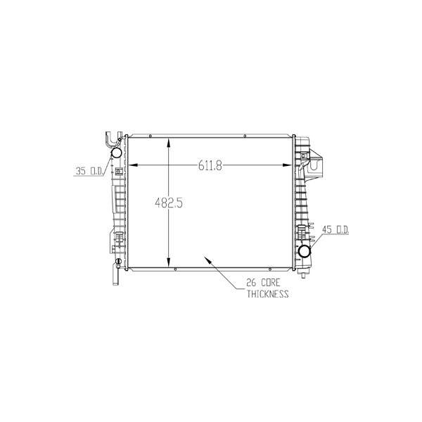 TYC Engine Coolant Radiator 2479