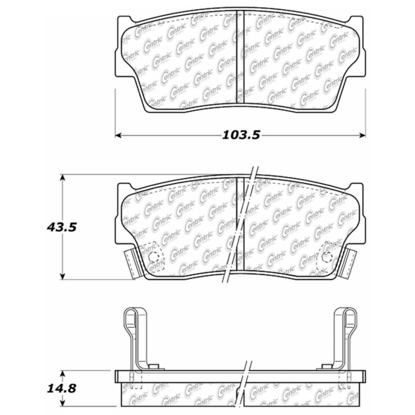 Centric Premium Ceramic Front Disc Brake Pads 301.04180