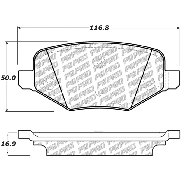 Centric Posi Quiet Pro™ Ceramic Rear Disc Brake Pads 500.13771