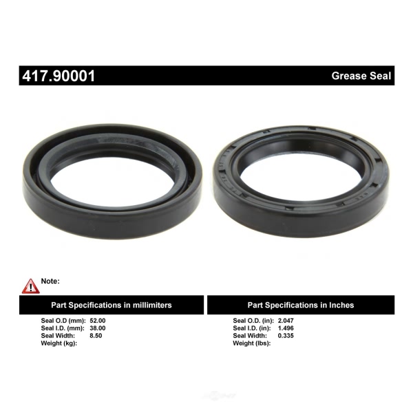 Centric Premium™ Axle Shaft Seal 417.90001