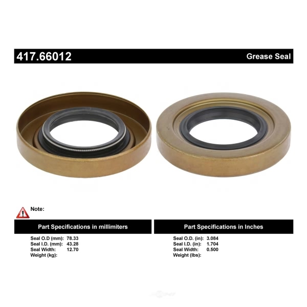 Centric Premium™ Axle Shaft Seal 417.66012