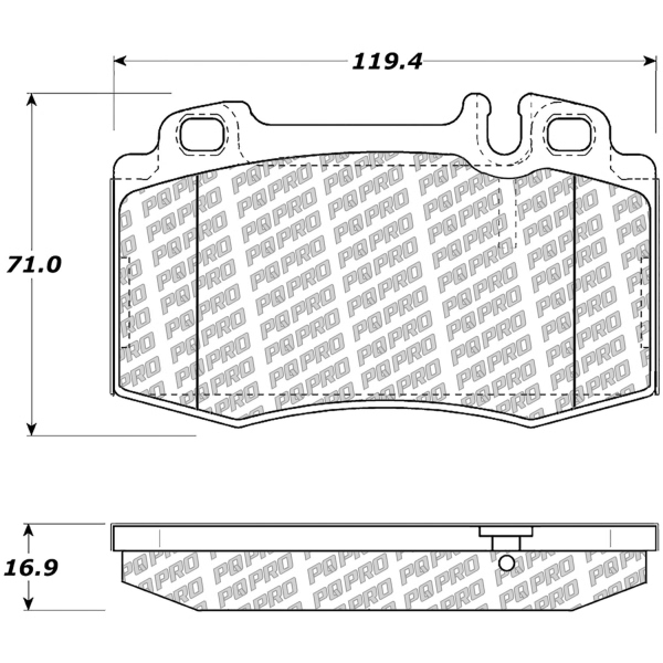 Centric Posi Quiet Pro™ Semi-Metallic Front Disc Brake Pads 500.08470