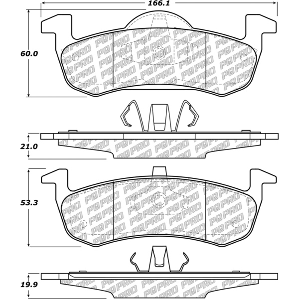 Centric Posi Quiet Pro™ Ceramic Rear Disc Brake Pads 500.12790