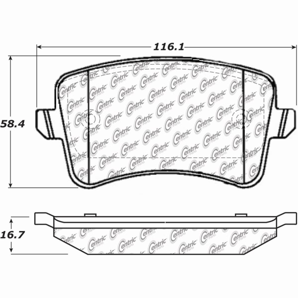 Centric Posi Quiet™ Ceramic Rear Disc Brake Pads 105.13861