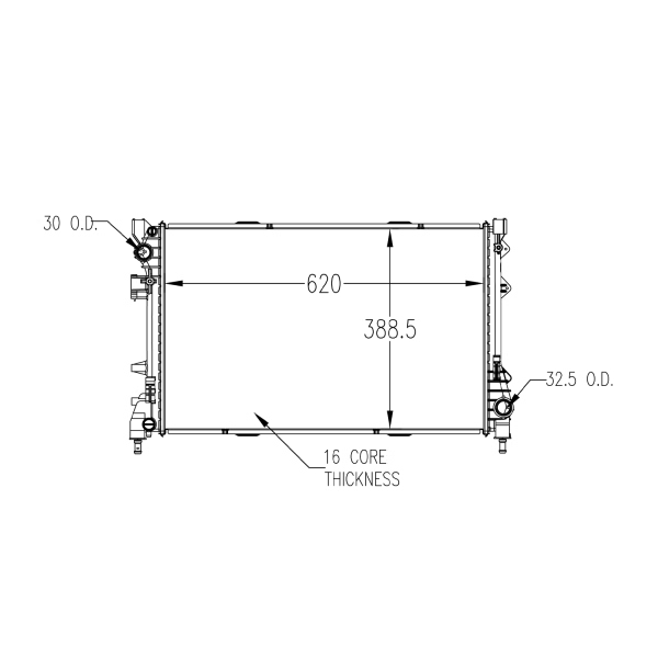 TYC Engine Coolant Radiator 13245