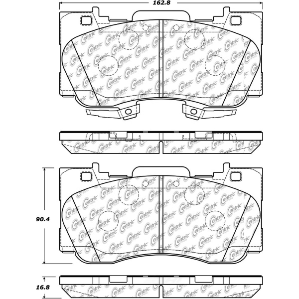 Centric Posi Quiet™ Ceramic Front Disc Brake Pads 105.17840