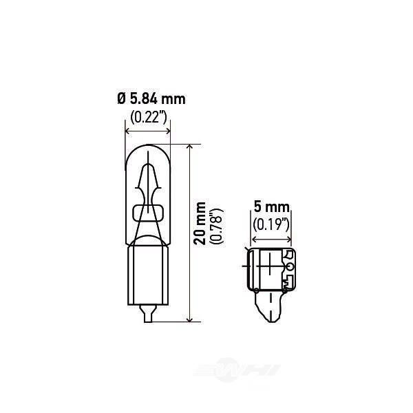 Hella 2721 Standard Series Incandescent Miniature Light Bulb 2721