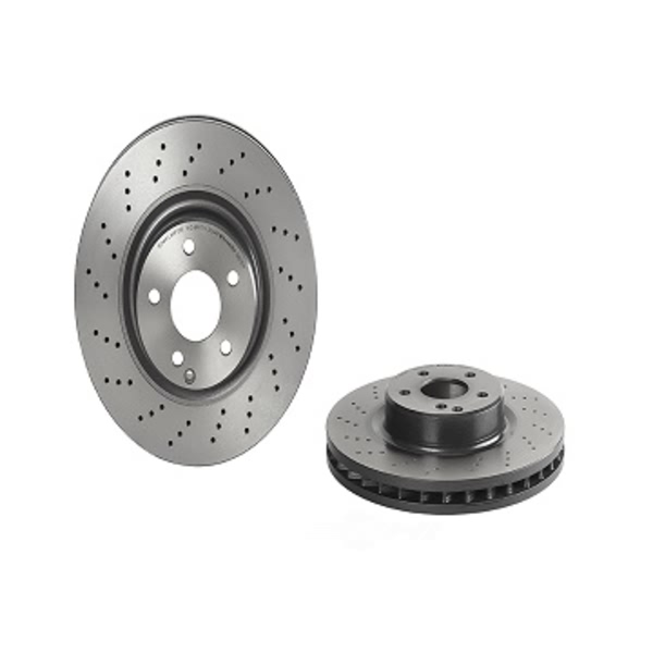 brembo UV Coated Series Drilled Vented Front Brake Rotor 09.9825.11