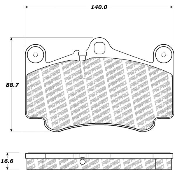 Centric Posi Quiet Pro™ Semi-Metallic Front Disc Brake Pads 500.09160