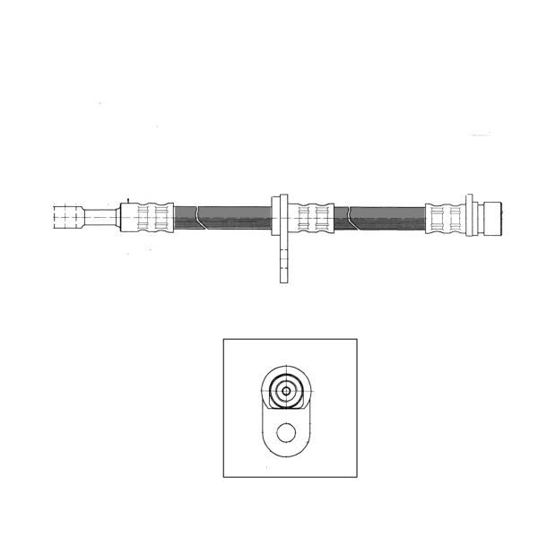 Centric Rear Brake Hose 150.40313