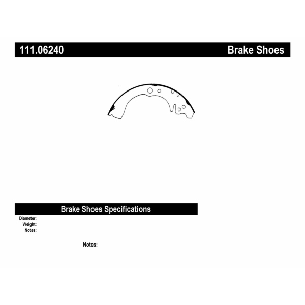 Centric Premium™ Brake Shoes 111.06240