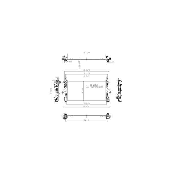 TYC Engine Coolant Radiator 13448