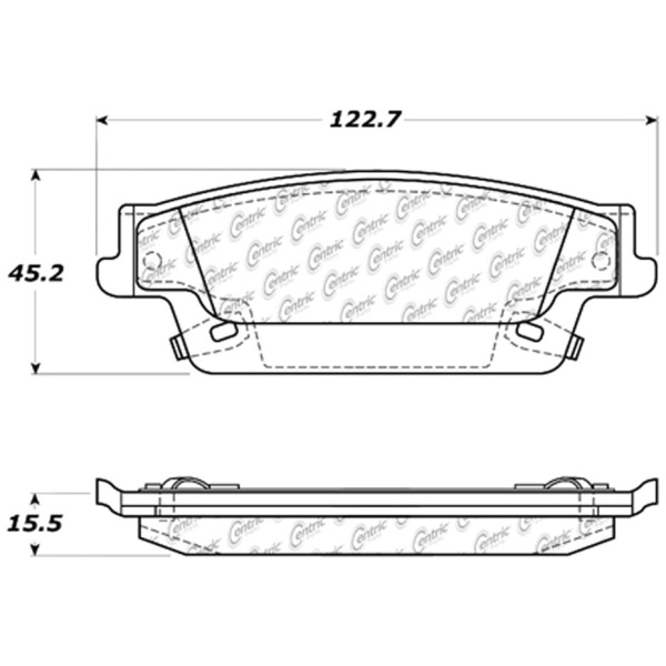 Centric Posi Quiet™ Ceramic Rear Disc Brake Pads 105.10200