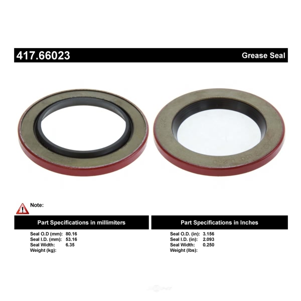 Centric Premium™ Front Inner Wheel Seal 417.66023