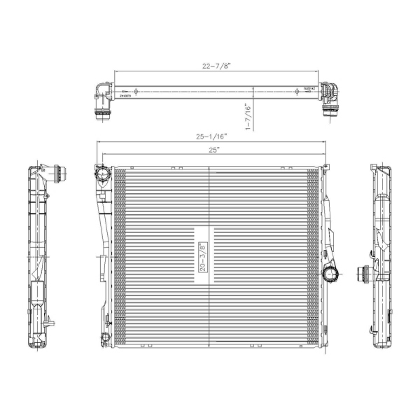 TYC Engine Coolant Radiator 2771