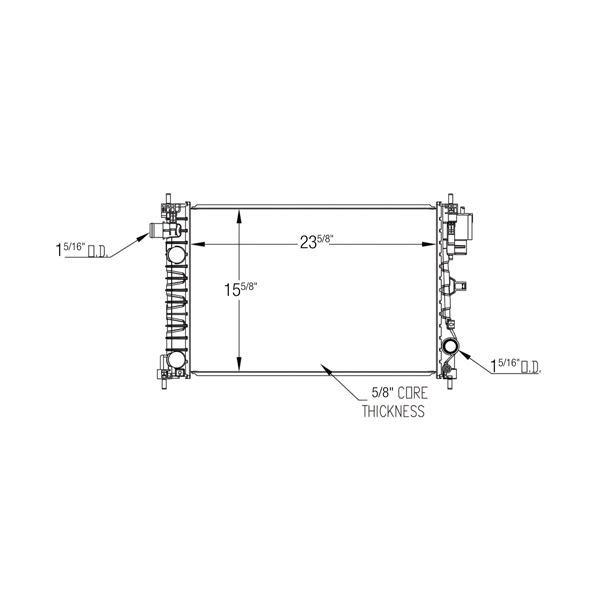 TYC Engine Coolant Radiator 13590