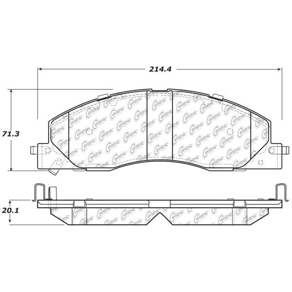 Centric Posi Quiet™ Semi-Metallic Front Disc Brake Pads 104.13990