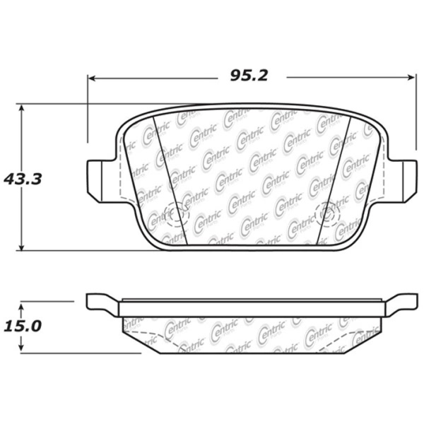 Centric Posi Quiet™ Ceramic Rear Disc Brake Pads 105.13141