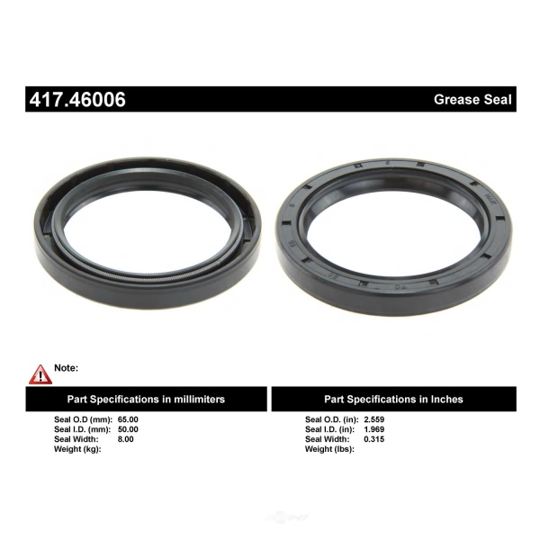 Centric Premium™ Axle Shaft Seal 417.46006