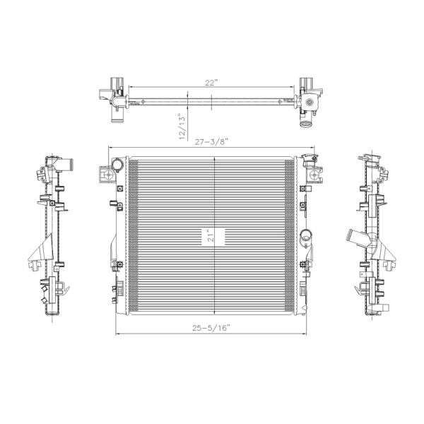 TYC Engine Coolant Radiator 2957