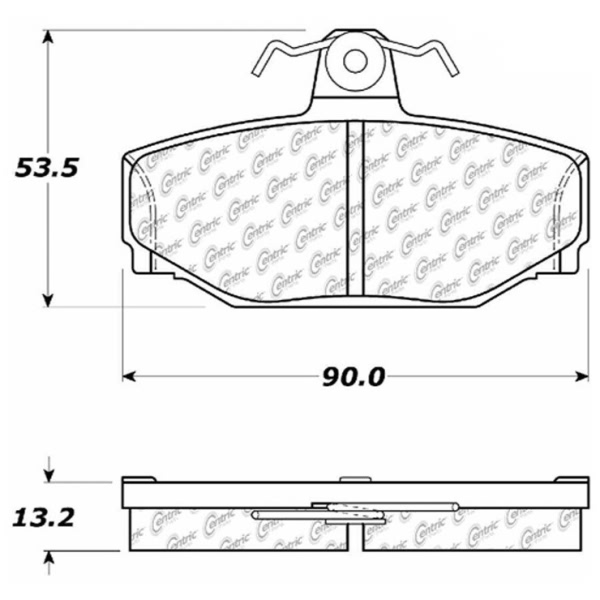Centric Posi Quiet™ Ceramic Rear Disc Brake Pads 105.03910