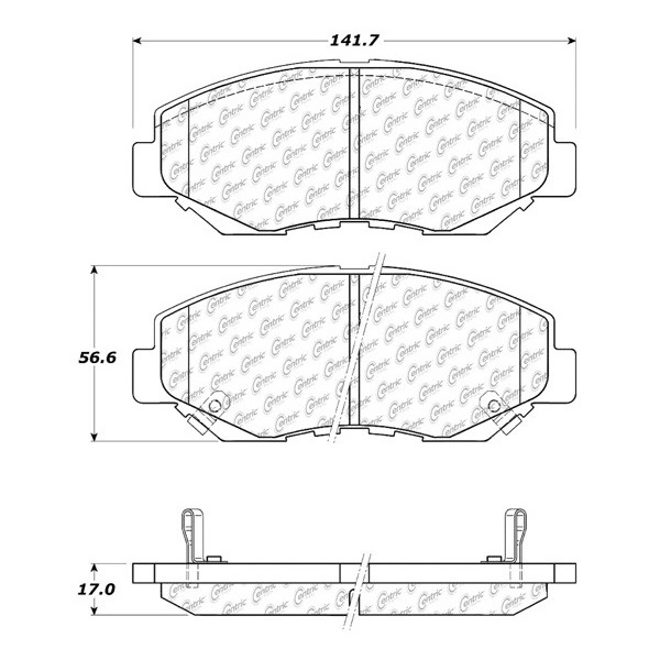 Centric Premium Ceramic Front Disc Brake Pads 301.09140