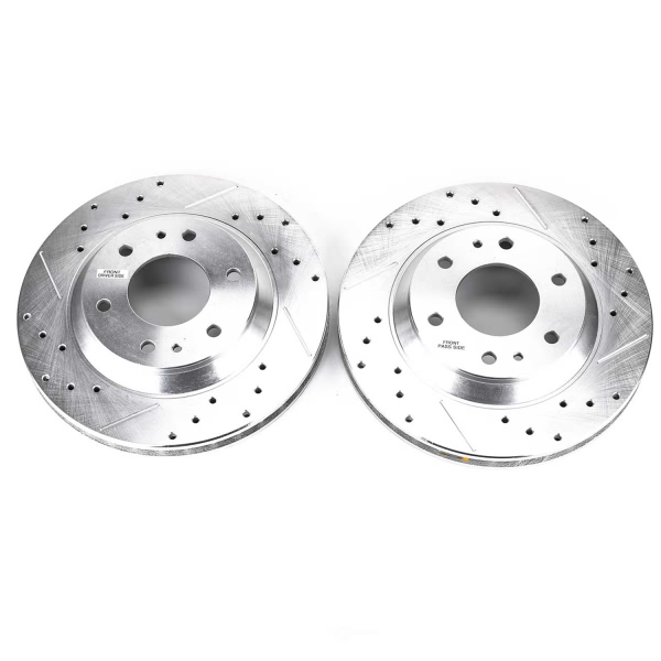 Power Stop PowerStop Evolution Performance Drilled, Slotted& Plated Brake Rotor Pair AR8649XPR