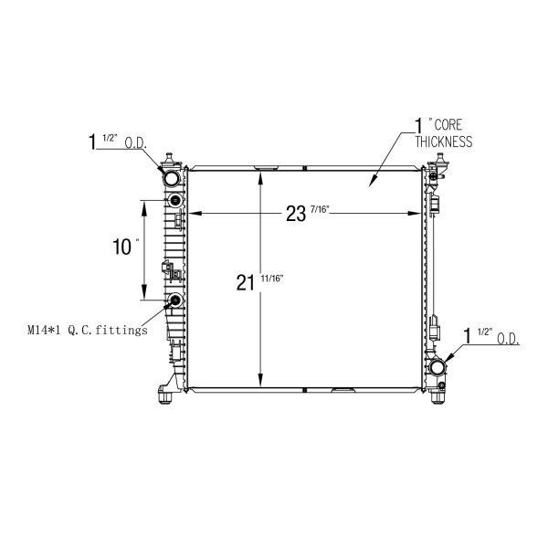 TYC Engine Coolant Radiator 13505