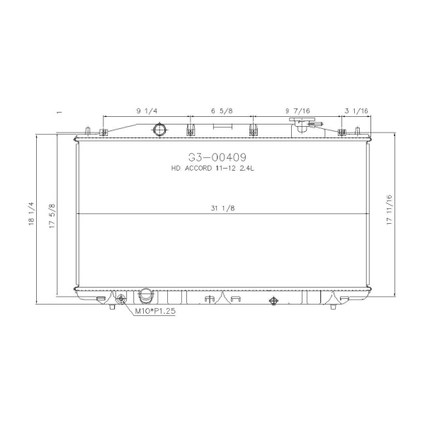 TYC Engine Coolant Radiator 13009