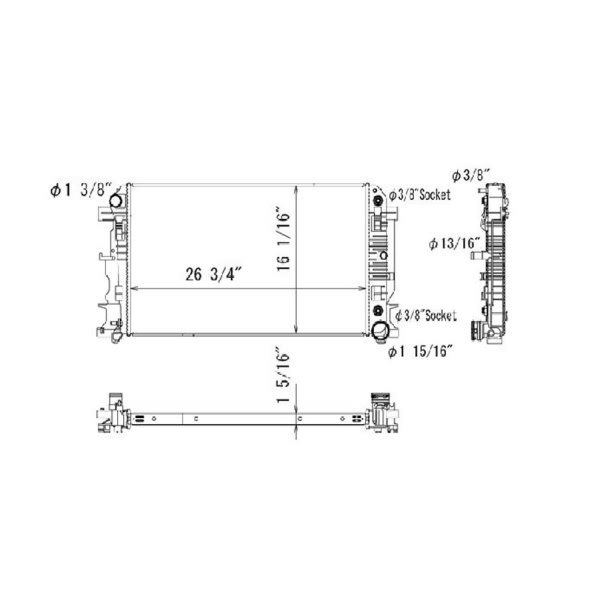 TYC Engine Coolant Radiator 13318