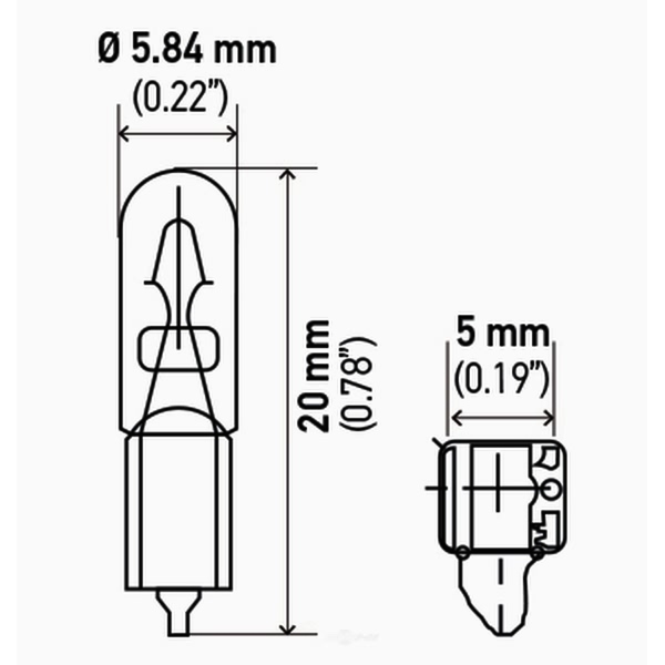 Hella 2721Tb Standard Series Incandescent Miniature Light Bulb 2721TB