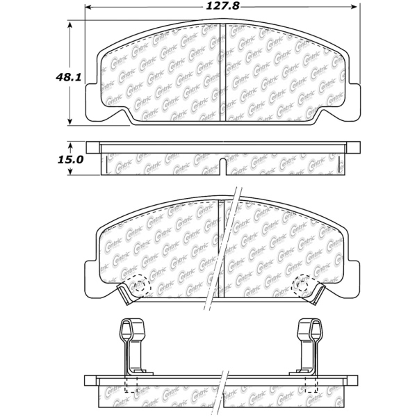 Centric Premium Ceramic Front Disc Brake Pads 301.02730