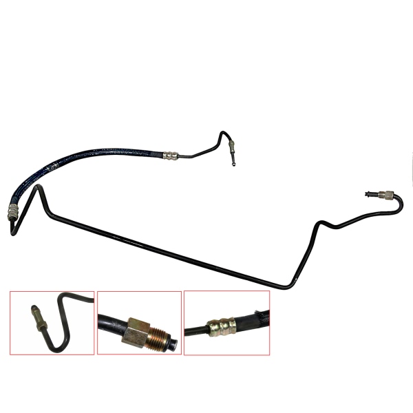 MTC Power Steering Pressure Line Hose Assembly - Pump To Rack VR510