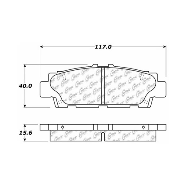 Centric Premium Semi-Metallic Rear Disc Brake Pads 300.04880