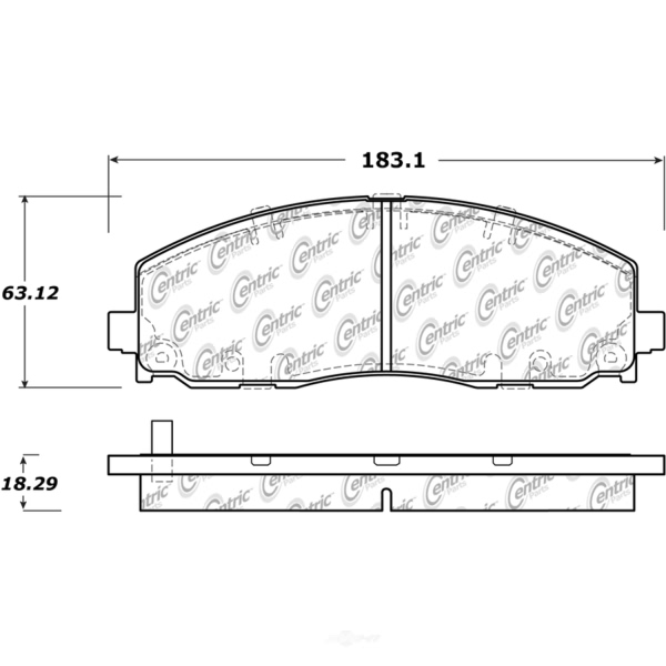 Centric Posi Quiet™ Ceramic Front Disc Brake Pads 105.15890