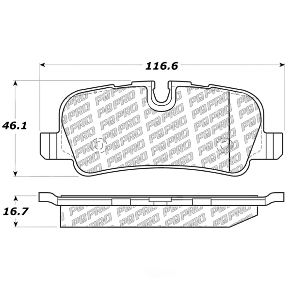 Centric Posi Quiet Pro™ Semi-Metallic Rear Disc Brake Pads 500.10991